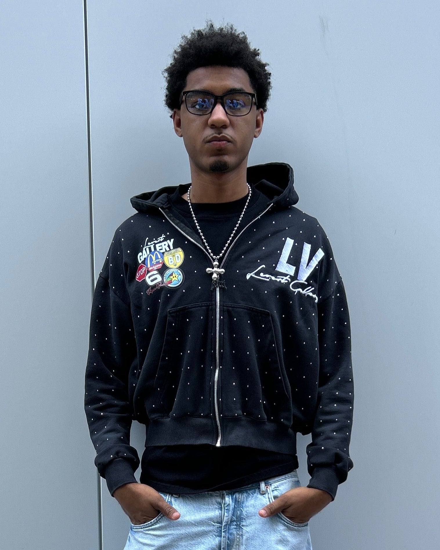 45ERS BLACK ZIP UP