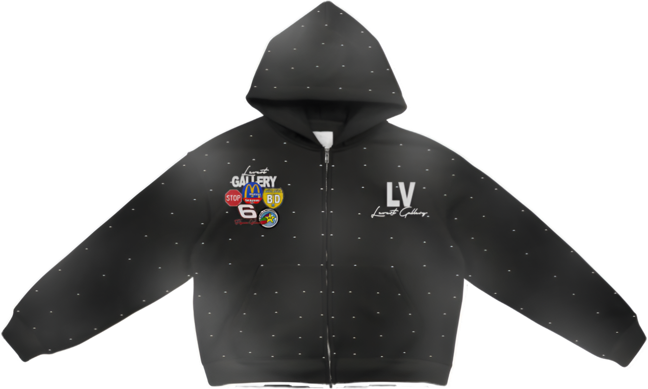 45ERS BLACK ZIP UP