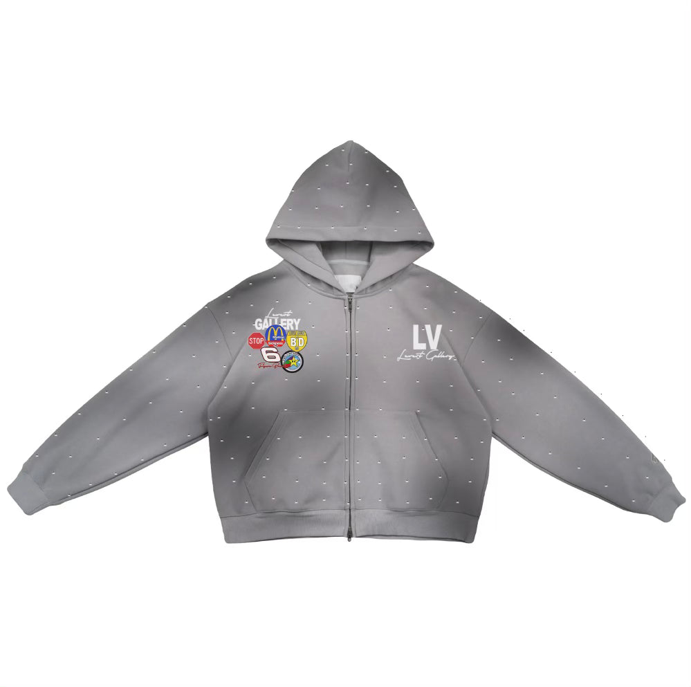 45ERS GREY ZIP UP