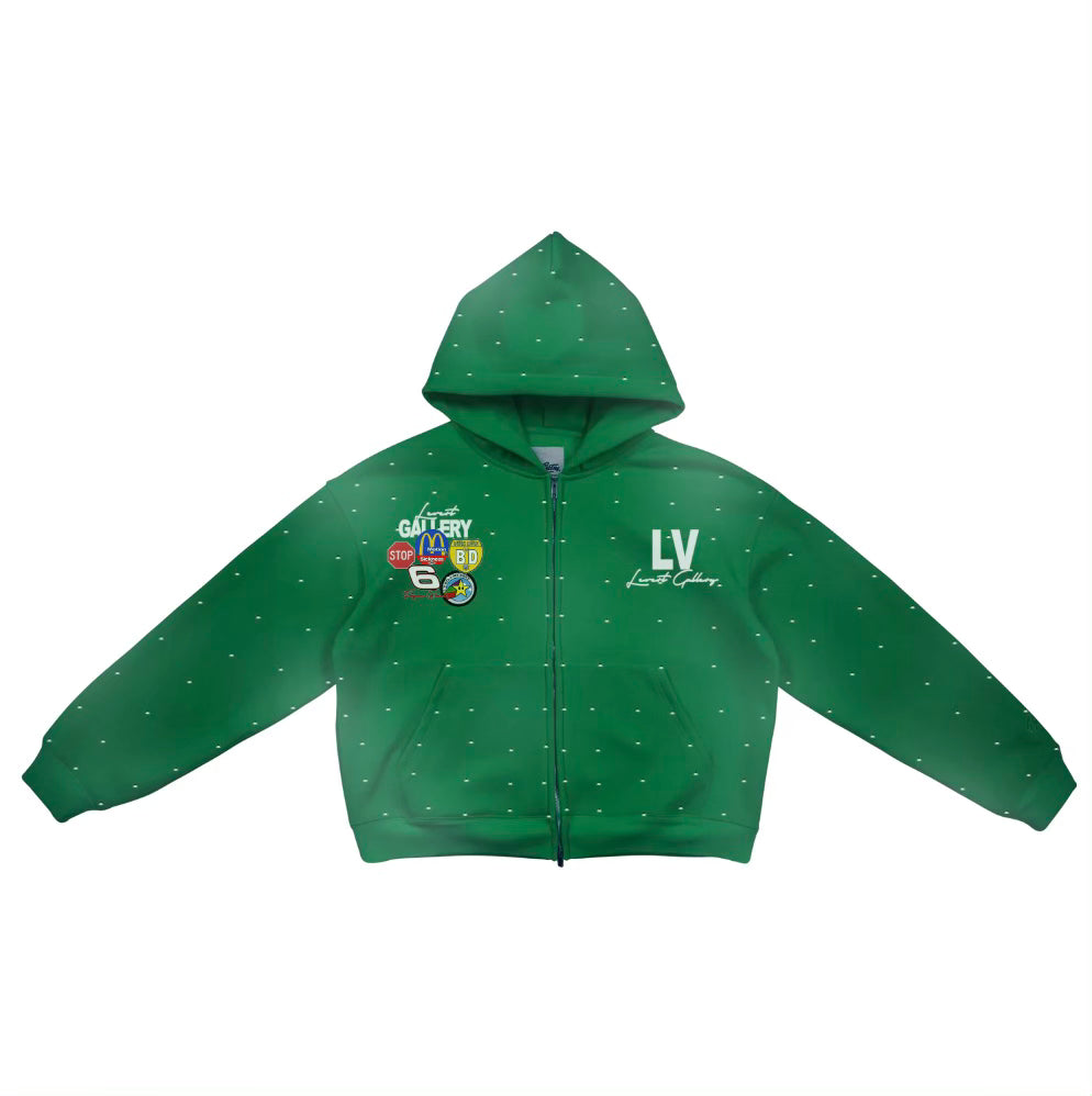 45ERS GREEN ZIP UP